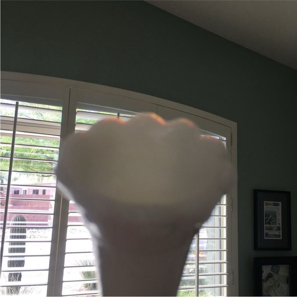 Vintage hobnail around rim milk glass flower vase ring fire milk glass bud vase - Picture 6 of 13